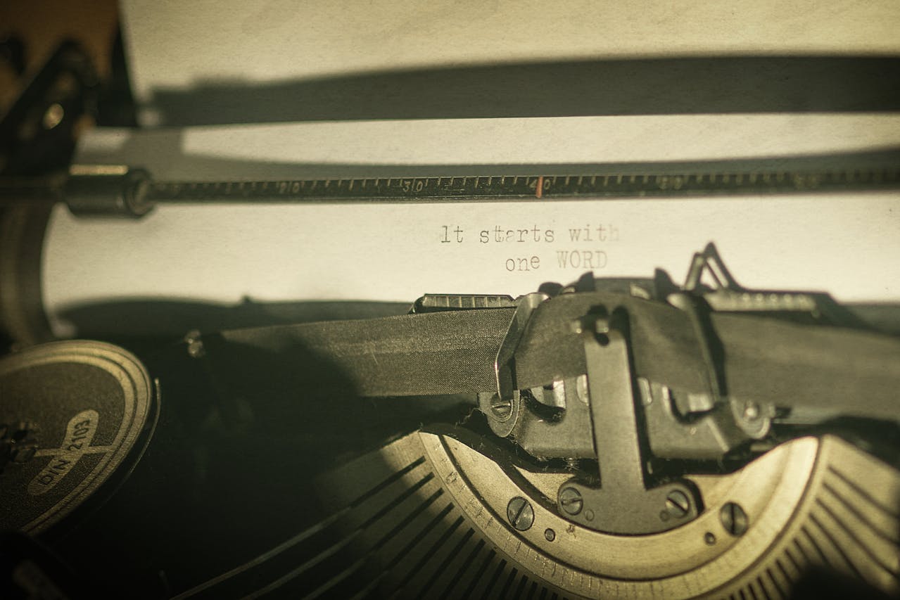 Typewriter. It starts with one WORD
